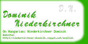 dominik niederkirchner business card